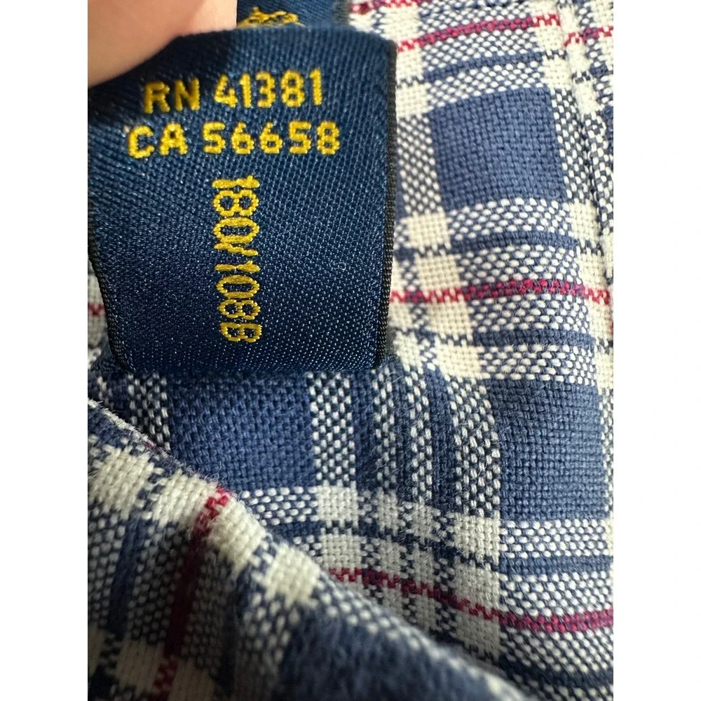 Polo Ralph Lauren Men's 2XB Big Classic Fit Long Sleeve Blue Plaid Pony L/S EUC